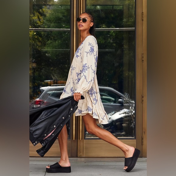 🌻🆕FREE PEOPLE Harbor Flatform Sandals-Black-Size 8 - Picture 3 of 16